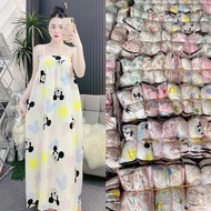 Gugumi long two-piece home dress (women's pajamas, women's pajamas, home wear, women's pajamas set, 