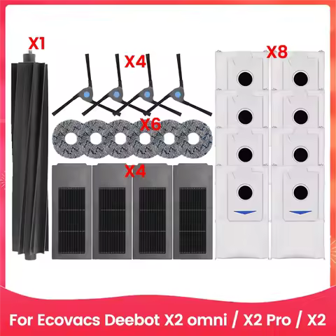 T99C-For Ecovacs Deebot X2 Omni / X2 Pro / X2 Robot Vacuum Accessories Main Side Brush Hepa Filter M