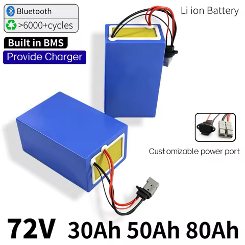 CN-72V 30Ah 50Ah 80Ah lithium ion battery Lithium polymer bluetooth APP Suitable for electric vehicl
