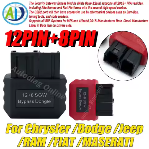 SGW Bypass Dongle For Chrysler/Dodge/Jeep/RAM/FIAT/MASERATI OBD2 Diagnostic Scanner For FCA Vehicle 