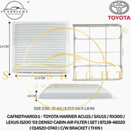 HARRIER ACU15/SXU15/RX300/LEXUS IS200 '03 DENSO CABIN AIR FILTER (SET) 87139-48020 (014520-0740) C/W