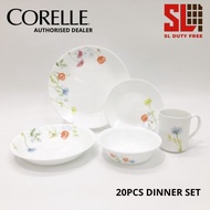 Corelle Daisy Field 20pcs Dinnerware Set Tableware Livingware Set Pinggan Mangkuk Corelle
