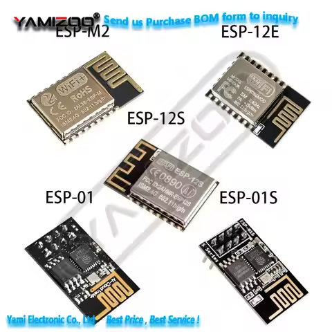 10PCS Upgraded Version ESP-01 ESP-01S ESP-M2 ESP-12S ESP-12E ESP-12F ESP8266 Serial WIFI Module Wire