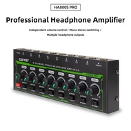 HA800S PRO 8 Ch Headset Amplifier Mini Mono Stereo Switch 6.35mm RGB Headset AMP for Stage Studio
