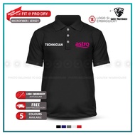 Microfiber Polo T Shirt Sulam Arena TV Technician Uniform Repair Baju Lelaki Casual Cotton Fashion Embroidery Jahit
