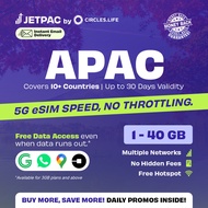 [Jetpac] Asia-Pacific APAC Travel eSIM 4G-5G | China, Hong Kong, Taiwan, India, Japan | 1-10GB | 4-3