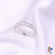 Nhẫn bạc nữ kim tiền đính đá nhỏ may mắn kt01 JQN Official Store cam kết bạc chuẩn chất lượng kèm bả