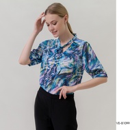 VERONIQA Blouse VE-B1099 ชิฟฟอนโดบี้ แขนสั้น IGPU23-9