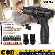 (Dikirim Dari Jakarta)12V Bor Tangan Baterai Promo Dual Speed Codless 2 Baterai/bor charger 2 baterai/bor cas murah 2 baterai/bor cordless/bor tangan listrik/bor listrik/bor cas/bor baterai/bor listrik murah cuci gudang/bor batre1 set lengkap murah