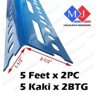Besi Angle Rak Slotted Angle Bar Angle Rak 6ft 6kaki Screw Angle Rak M6/M8 Size Rack Shwlves Cabinet