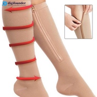 DIGIFOUNDER Compression Zippered Socks - Stretchable Fabric for Varicose Vein & Edema Relief