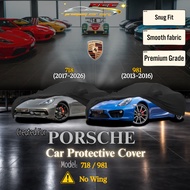 PORSCHE 718 981 (13-16) Car Cover Logo Printed Protecting Elastic Fabric Anti-Scratch High Quality F