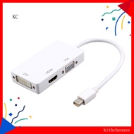 [KC] Portable 3 in 1 Thunderbolt Mini Display Port to HDMI-compatible VGA DVI Adapter Cable