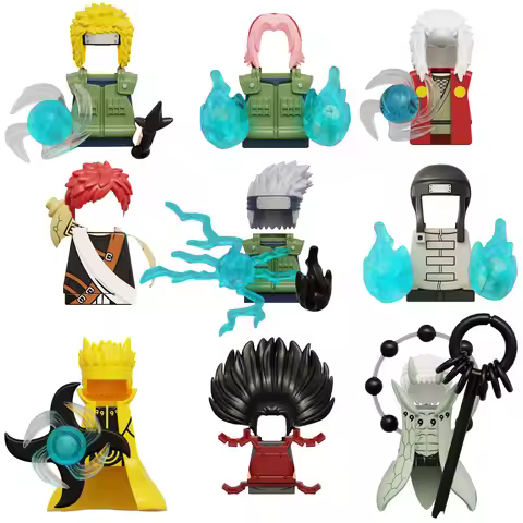 Anime Blocks Itachi Jiraiya Obito Madara Hashirama Sakura Gaara Minato Neji Kakashi Figures Dolls To