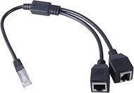 Ethernet Splitter Rj45 1Male to 2 Female Ethernet Splitter Adapter Cable for LAN Ethernet Extension 