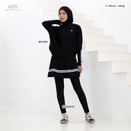 [ZANEVA SPORTWEAR] Lucy One Set Muslimah Sportswear | Cool Batwing Jersey Sportswear