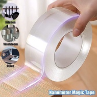 Nano Magic Tape Double Sided Tape Transparent No Trace Reusable Waterproof Adhesive Tape Glue Cleana