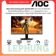 AOC Q27G41ZDP 26.5 inch Gaming Monitor (QHD/W-OLED/240Hz/0.03ms|HDMI 2.1 x 1, DisplayPort 1.4 |