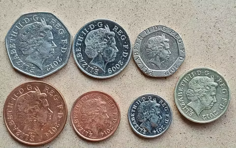 7-piece coin set British coins Shield Queen's effigy Original commemorative coins for collection