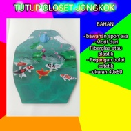 Squat toilet cover made of patterned made of plastic fiber, eva sponge base Toilet Seat Cover Toilet