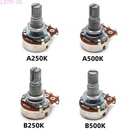 Guitar Potentiometer Metal Plastic Potentiometer 18mm Pots Shaft A250K