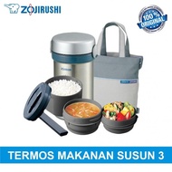 TERMOS Zojirushi Lunch Jar 3-tier Food Thermos/Food Storage