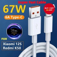 Quick 6A Charging Cable Supports For Xiaomi  Mi Turbo 33W 67W Max Fast Charger