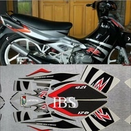 STRIPING SATRIA 2002 2003 BLACK SILVER DUMBA 120R ORIGINAL 120 R POLET BODY LINE