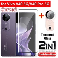 Screen Protector Vivo V40 V40Pro VivoV40 V 40 Pro V40Pro V40E 5G 2024 Tempered Glass Curved Full Cov