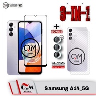 LAYAR 3in1 Tempered Glass Package Samsung A14 5G / Samsung A14 4G / Samsung M14 Anti-Scratch Screen 