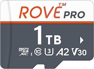 ROVE PRO 1TB Micro SD Card microSDXC Memory Card with Full-Size SD Adapter 100MB/s Read Speed, C10,