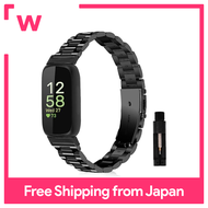 AiMaoo สายสเตนเลสสตีล Fitbit Inspire 3เข็มขัดแทนที่เข้ากันได้ปรับได้สไตล์ธุรกิจสแตนเลสสตีลมีสไตล์พร้