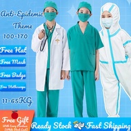 Kanak-kanak doktor kostum kanak-kanak lelaki dan wanita White Coats peranan main jururawat kerja Ant