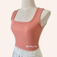 88story.th - Basic top พร้อมส่งถูกที่สุด เสื้อกล้ามครอปเบสิคผ้าร่องคอเหลี่ยมทรงสวย เนื้อผ้านุ่มสีสวย