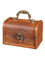 1入/2入組復古寶箱風格大型儲物和裝飾盒,可多用途作為珠寶儲存,配飾收納盒或手錶禮盒贈品