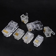 10Pcs RJ11 RJ45 6P2C 6P4C 6P6C 8P8C Telephone Internet Modular Plug Jack Network Connector