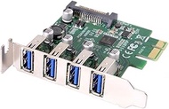 CY Low Profile 4 Ports PCI-E to USB 3.0 HUB PCI Express Expansion Card Adapter 5Gbps for Motherboard