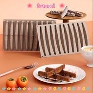 FUTUREE Vanilla Pod Mold, 10-Cell Design Flexible Chocolate Mold, Premium Heat Resistant Non-Stick R