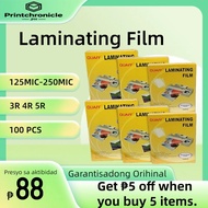 Quaff 3R 4R 5R Size Laminating Film 125 Micron And 250 Hot Lamination 100 Sheets Laminate Film