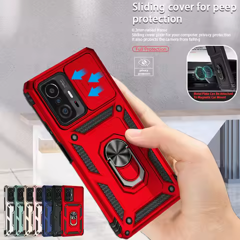 For xiaomi 11t pro case slide camera armor phone case for xiaomi 11t mi11t mi 11 t pro xiaomi11t mag