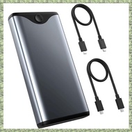 (K T) Dual Bay M. 2 NVMe SSD Enclosure USB3.2 Gen2 Type-C 10Gbps NVMe 5Gbps Supports 8TB Max