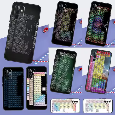 Chemistry Periodic Table of Elements Case For Samsung Galaxy A34 A54 A14 A52 A12 A22 A32 A42 A72 A13
