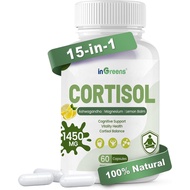 inGreens Cortisol Supplement, 15-in-1 Cortisol Manager with, L-Theanine & Magnesium, Supports Cortis