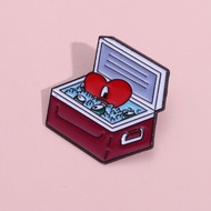 Bad Bunny Red Heart Rapper Enamel Pin Cartoon Music Brooch Pins Metal Badge Cartoon Jewelry Gifts fo