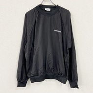 Slazenger 尼龍套頭夾克，帶刺繡標誌，黑色，M 碼，防風衣，尼龍外套，女款，古著。