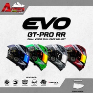 EVO GT-PRO RR Full Face helmet Dual Visor With Free Clear Lens