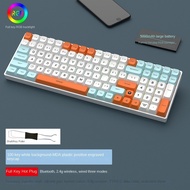 Mechanical Keyboard DK100 3 Mode 2.4G Wireless/Bluetooth/wired Hot Plug RGB Keyboard for Office Gami