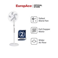 EuropAce 16 Stand Fan|ESF 3169C (white)|Powerful Copper Motor and Remote Control