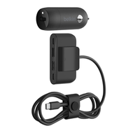 Belkin - BoostCharge 30W USB-C 車載充電器 + 4 端口 USB 電源擴展器