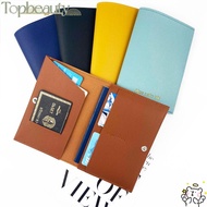 TOPBEAUTY Passport Cover, PU Leather Multi-card Document Credit Card , Portable Waterproof Credit Ca